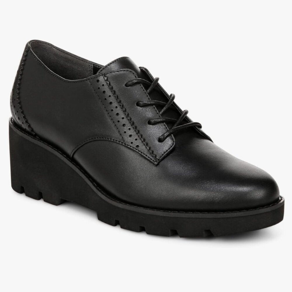 Vionic Anaheim Oxford Wedge (Black) 7.5 Medium